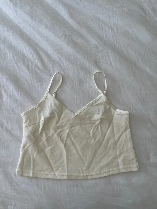 Clean girl white camisole - Image 2