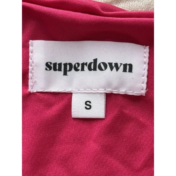 Superdown Brie One Sleeve Dress‎ Revolve Small Hot Pink Ruched Asymmetrical - Image 4