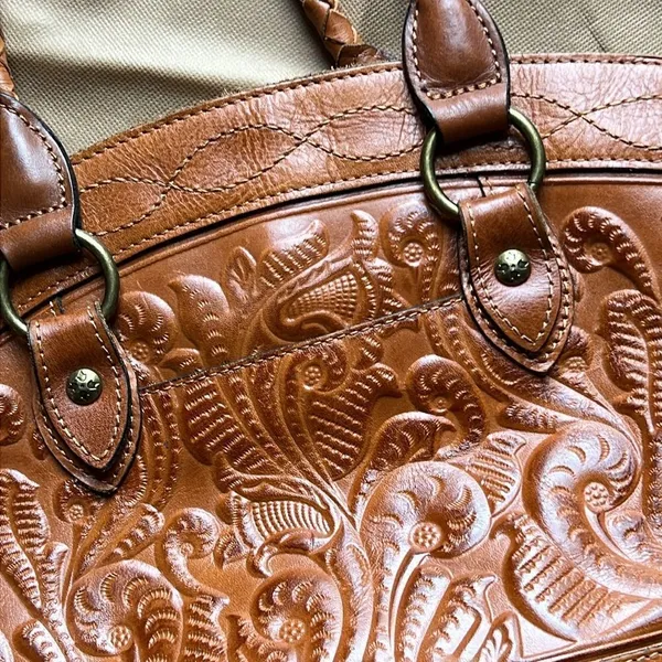Patricia Nash Zorita‎ Leather Tooled Shoulder Bag Western Boho A27 - Image 5