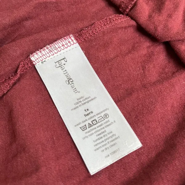 Foulard Classic Drawstring Pajamas Pants Burgundy, Size XL - Image 6