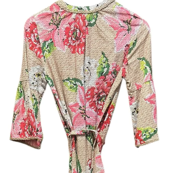 Farm Rio Floral Ruffle Beaded Tassels Belt‎ Slip-On Dress Size XS - Image 13