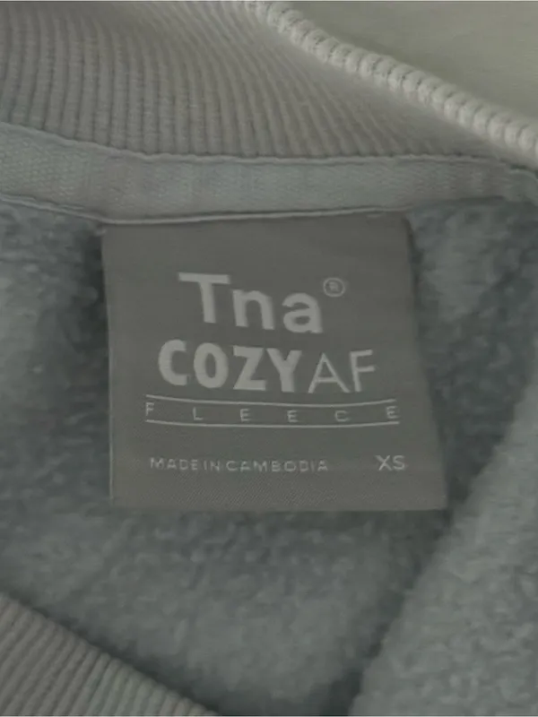 Aritzia Tna Cozy Fleece Crew in Plein Air - Image 4