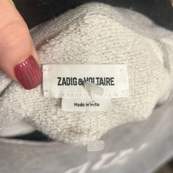 ✨ZADIG & VOLTAIRE Amour Grey Sz Large Sweatshirt✨ - Image 6