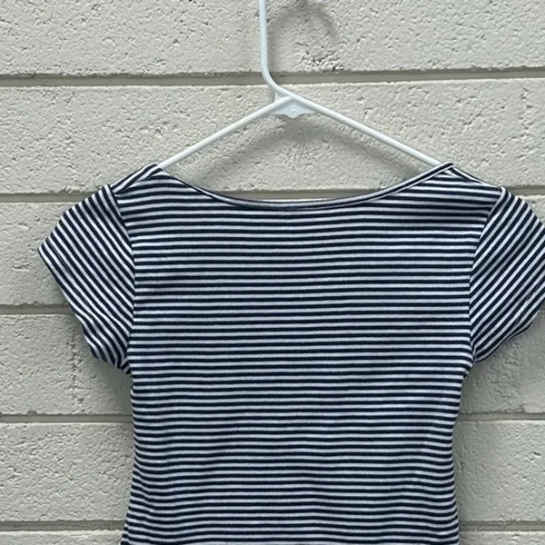 Brandy Melville Ella Blue Striped Tee one size - Image 6