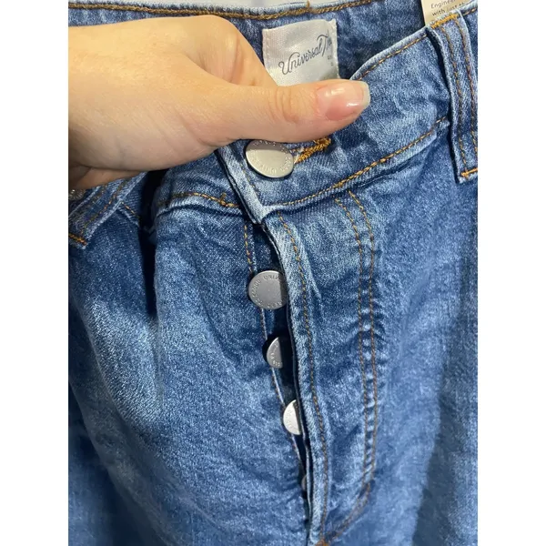 Universal Thread 90s Straight Jeans‎ Women 0 Blue High Rise Button Fly Stretch - Image 4