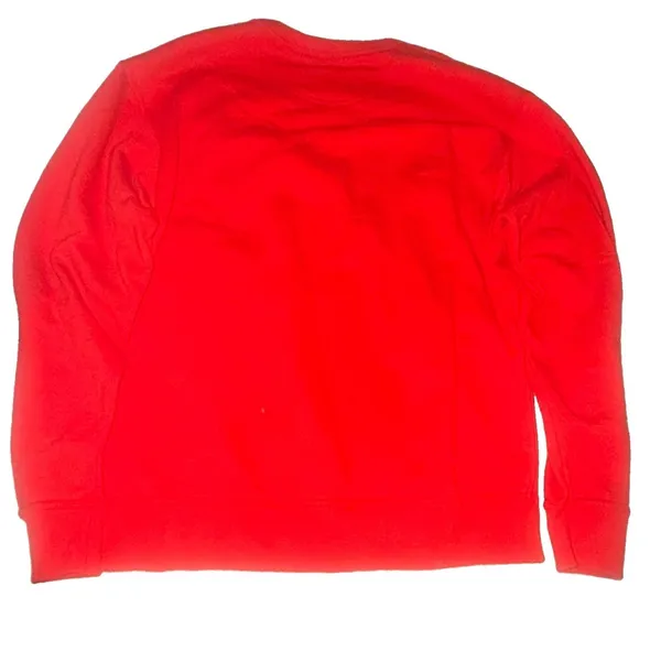 Champion Red Fleece Crew Neck Pullover Sweatshirt Logo Graphic Print Men L - Image 3