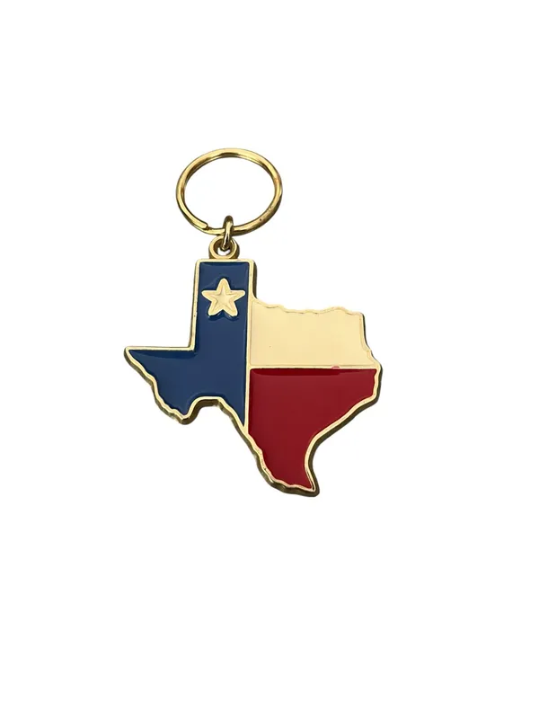 Texas Shaped Keychain Enamel Metal State Flag Design Lone Star - Image 2