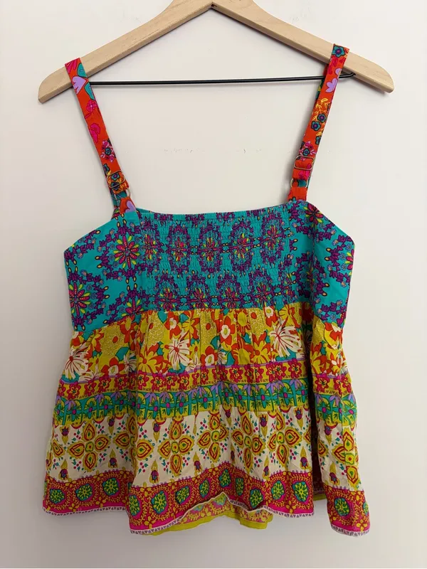 Natural Life Bohemian Patchwork Floral Tank Small - Image 5