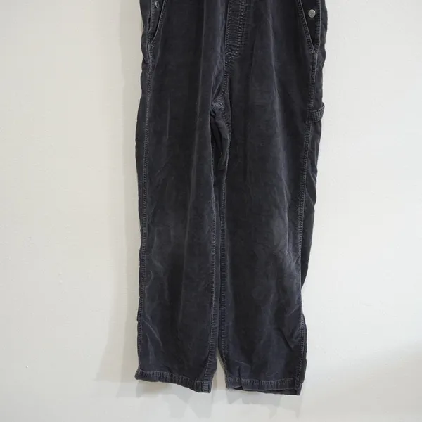 Gap Women's Size Medium Overalls Black Vintage Velvet Corduroy Bib Jumpsuit - Image 3