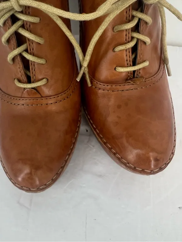 FRYE Anna Oxford Heel Booties size 10 lace up - Image 4