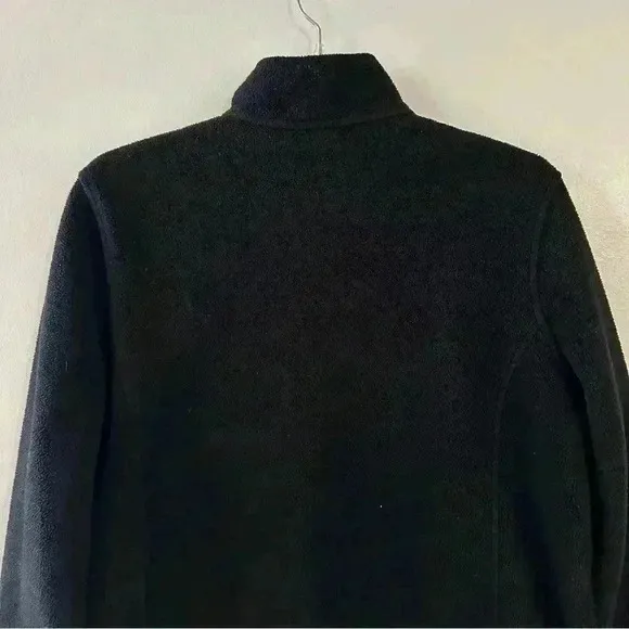 Vintage L.L. Bean Sherpa Fleece Sweater Zip Up Womens Size‎ Large Black - Image 12
