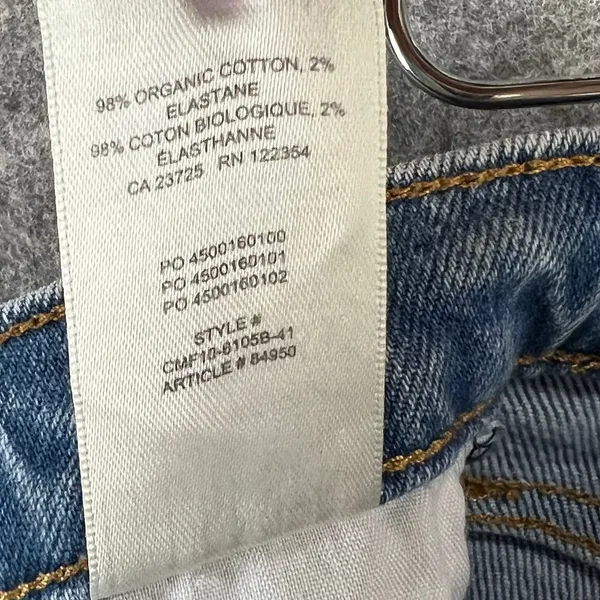 Aritizia Denim Forum The Arlo High Rise Straight Jeans 23‎ Button Fly Organic - Image 13