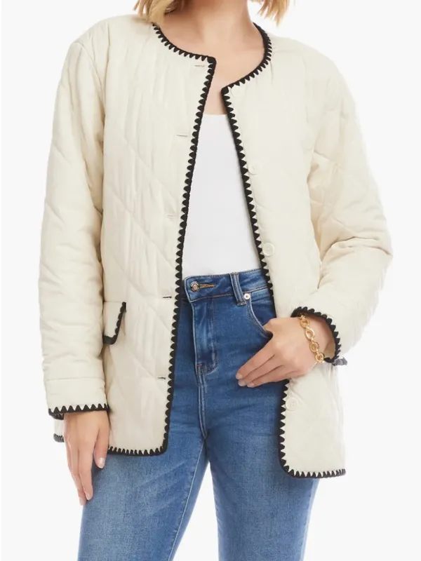 Karen Kane Edge Stitch Quilted Jacket - Image 4
