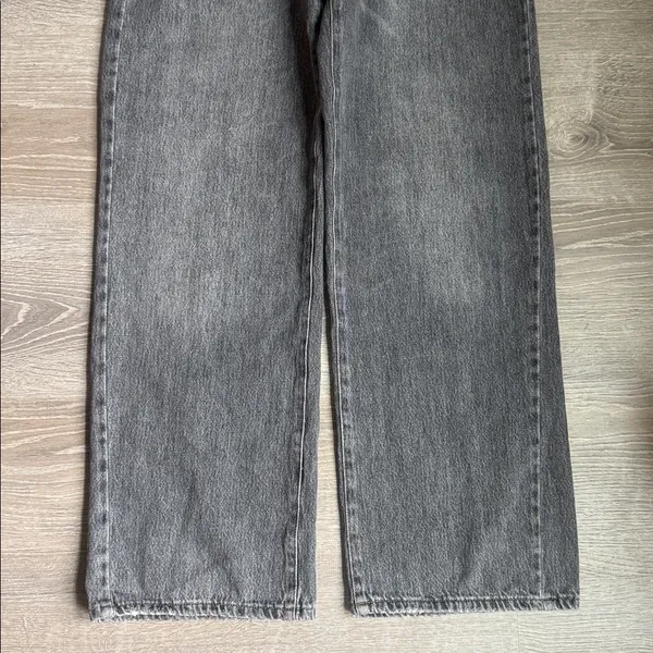One teaspoon Jackson Mid Waist Wide Leg Denim Jeans - Charcoal Black 27 - Image 6