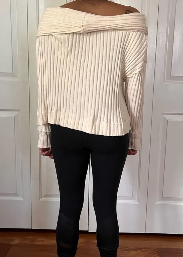 Free People Off The Shoulder Ribbed Sweater - Image 2