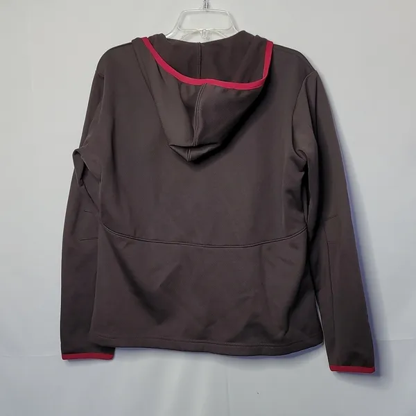 Reebok RBX zip up and snap closure hooded hoodie warm gray sweatshirt sz Large - Image 5
