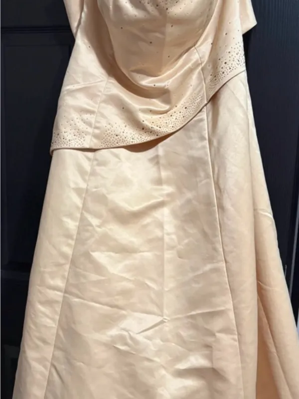 Strapless Gold Evening Gown Size 18W - Image 7