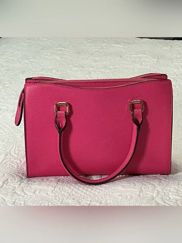 Nine West Strawberry Pink Shoulder Bag Purse Women’s Handbag Large - Image 2
