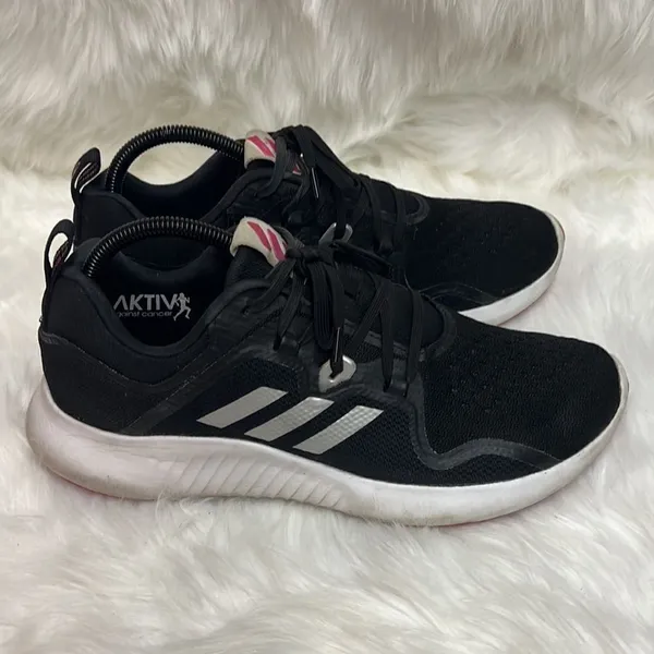 Adidas‎ Edgebounce Black Silver Metallic Size 10.5 A19 - Image 4