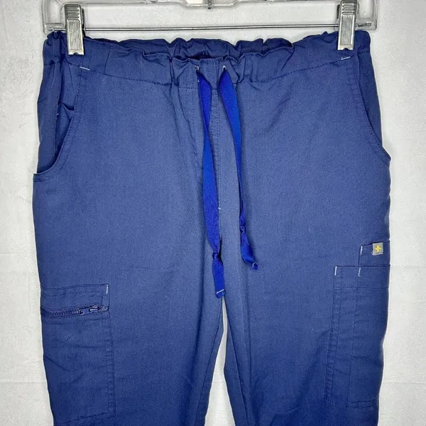 Figs Navy Blue Scrub Bottoms Straight Legs Women's Size XS (26x29) - Image 2