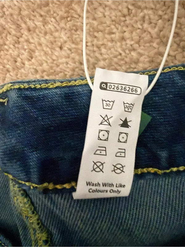 Halara Dark Medium Wash Straight Leg Pull On Elastic Waist Jeans Size XL - Image 5