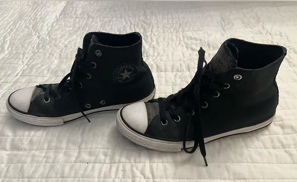 Converse Chuck Taylor All Star Glitter Leather High Top Sneaker - Image 2