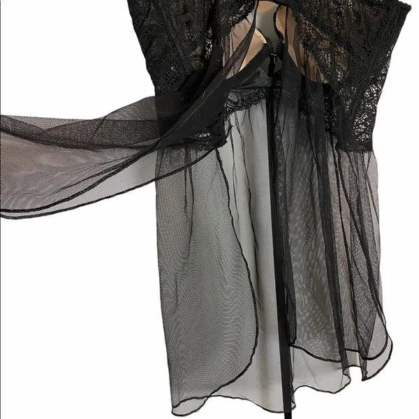 Victoria’s Secret Bustier Babydoll Top Goth Y2K Dark Romantic Whimsygoth 34C - Image 5