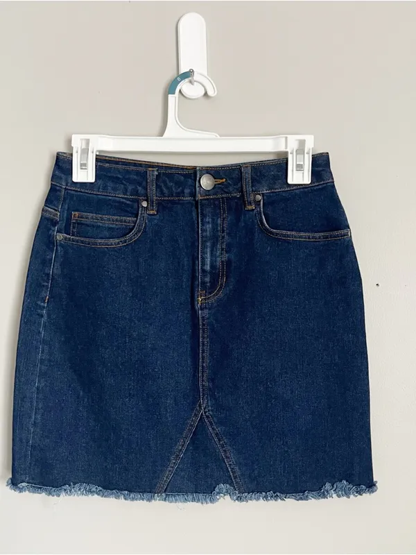 MIAMI | Dark Blue Denim Mini Skirt Sz S - Image 2