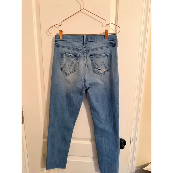 Mother The Sinner Fray Jeans Womens 25 Blue‎ Denim Good Distressed - Image 4