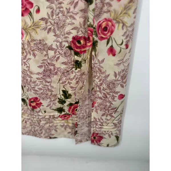 Vintage Sag Harbor Maxi Dress 12 Floral Tie Back Cottagecore 90s Modest Flowy - Image 4