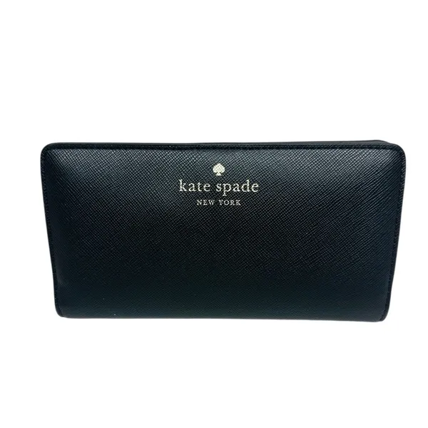 Kate Spade New York Slim Schuyler Billfold Wallet Saffiano PVC‎ Black NWT - Image 3