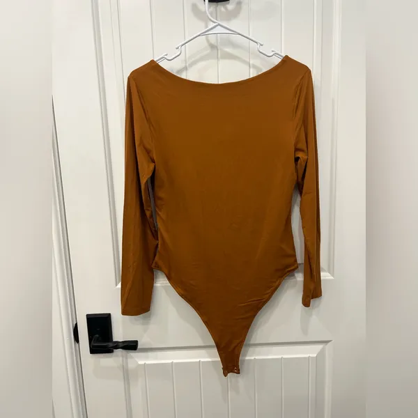 Reoria burnt orange Long Sleeve bodysuit - Image 3