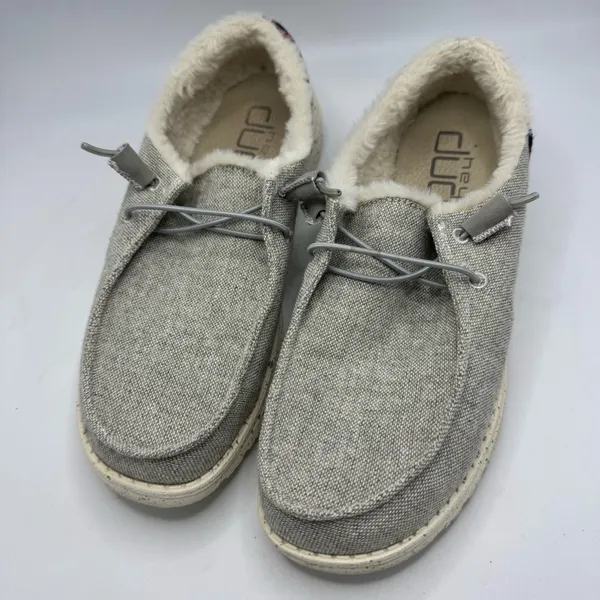 HEY DUDE WOMEN'S WENDY FUNK WOOL Loafer Shoes in Gray Size 10 - Image 4