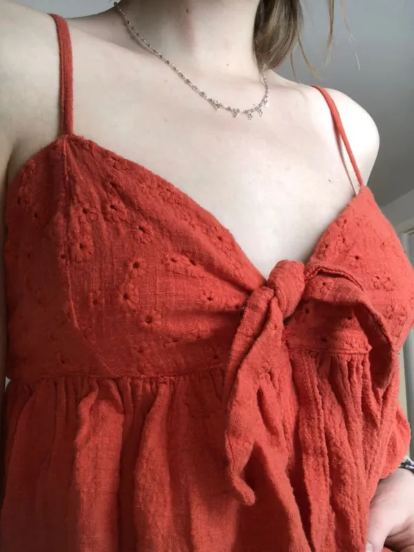 Urban Outfitters Burnt Orange Flowy Top - Image 2