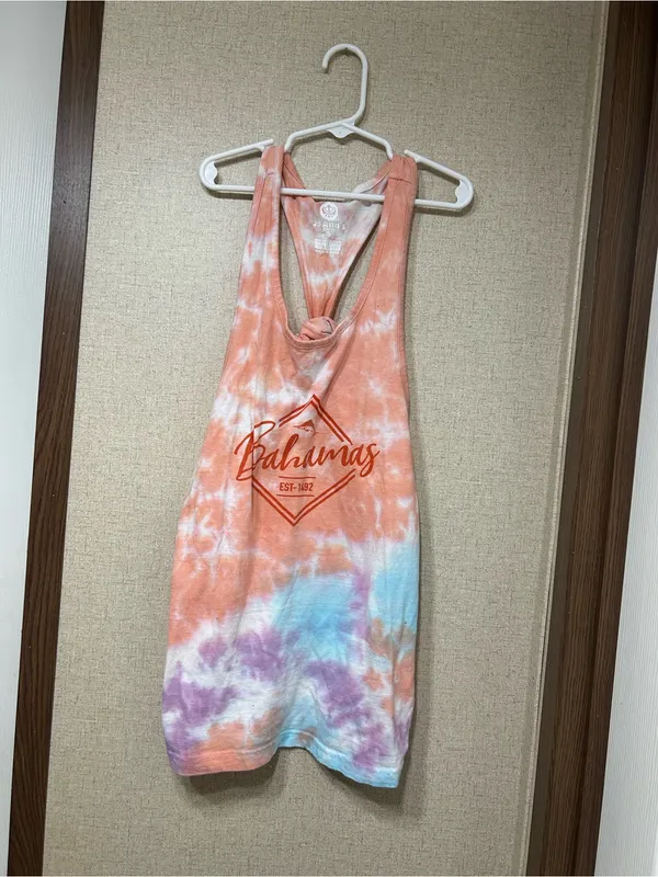Tie-Dye Tank Top - Orange, Purple & Blue - Image 2