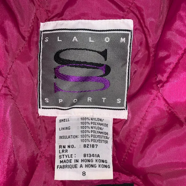Vintage Slalom Sports Insulated Snow / Ski Jacket Women's Size 8 Waterproof - Image 6