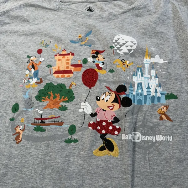 Disney Walt Disney World Minnie Mouse & Friends Park Icons Sweatshirt Womens XXL - Image 3