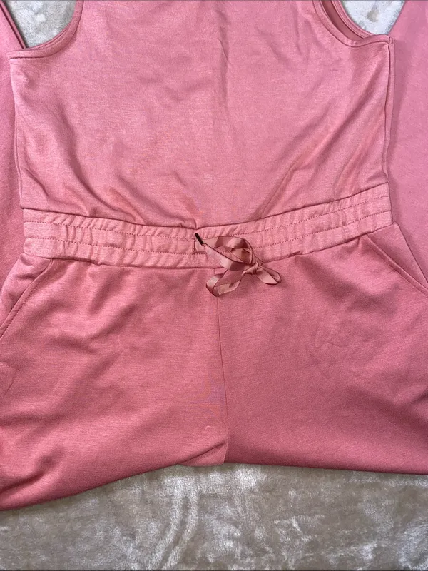 Serra Mauve Sleeveless Drawstring Jumpsuit - Image 3