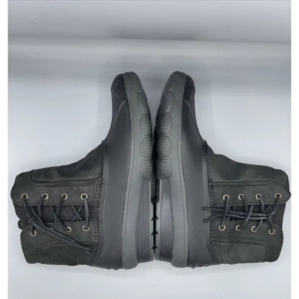 Sperry Top Sider Womens‎ Black Duck Boots Saltwater Leather Size 9.5 - Image 7