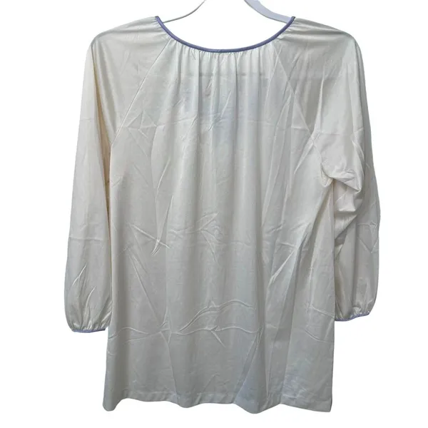Vtg Vanity‎ Fair Ivory Soft Nylon Pajamas Size Petite Extra Small Silky Satin - Image 5