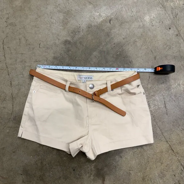 Vintage y2k retro Guess tan micro shorts with belt - Image 4