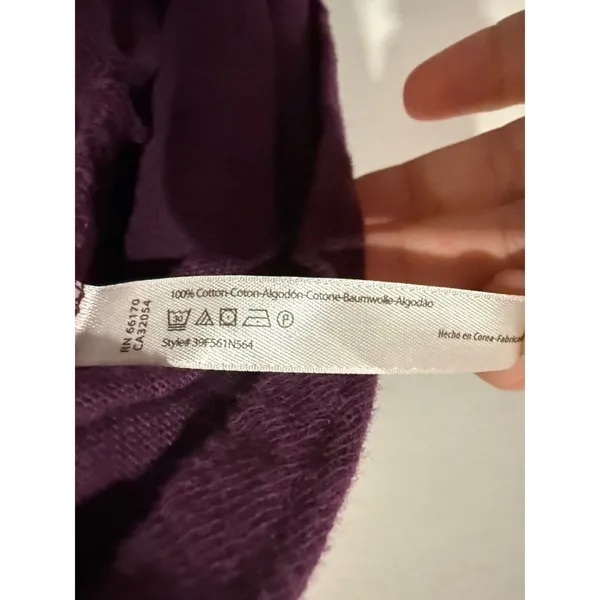Free People Beach Andrina Maxi Dress Sz S Eggplant Purple Boho Coastal Side Slit - Image 8