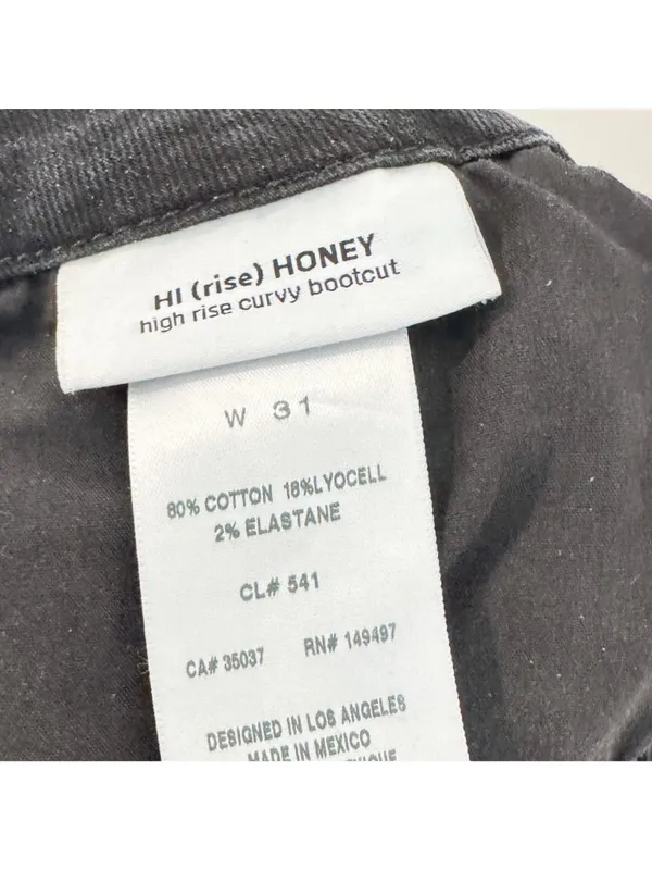 Joes Jeans Hi Honey Jeans Size 31 Black Wyoming Raw Hem Curvy Bootcut‎ Rancher - Image 6