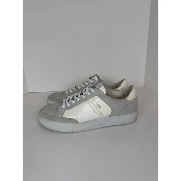 RE/DONE 90s Skate Sneakers Womens 38 Grey White Suede Leather Low Top - Image 3