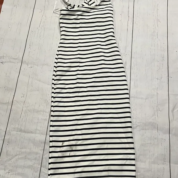 Zara white and black striped midi dress - Image 2