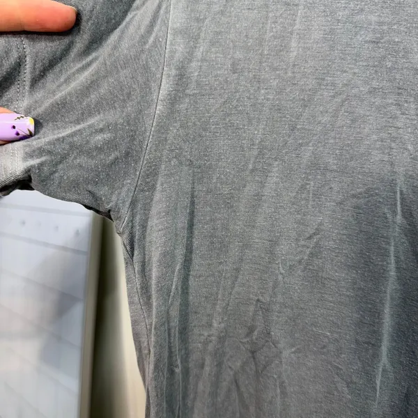 American Eagle gray soft & sexy lightweight stretch cropped pocket shirt small‎ - Image 5