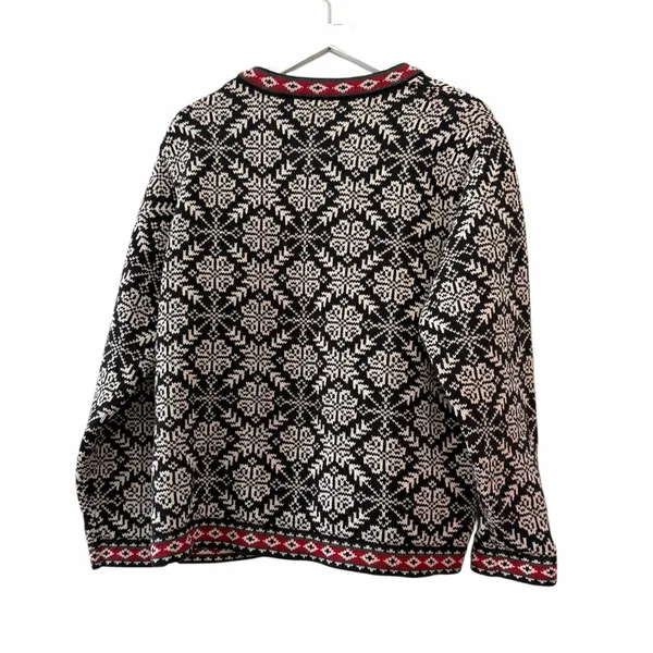 L.L.Bean Nordic Fair Isle Cotton Cardigan Sweater Women’s XL - Image 7