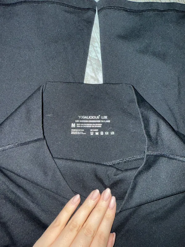 Black Flare Leggings Size M - Image 2
