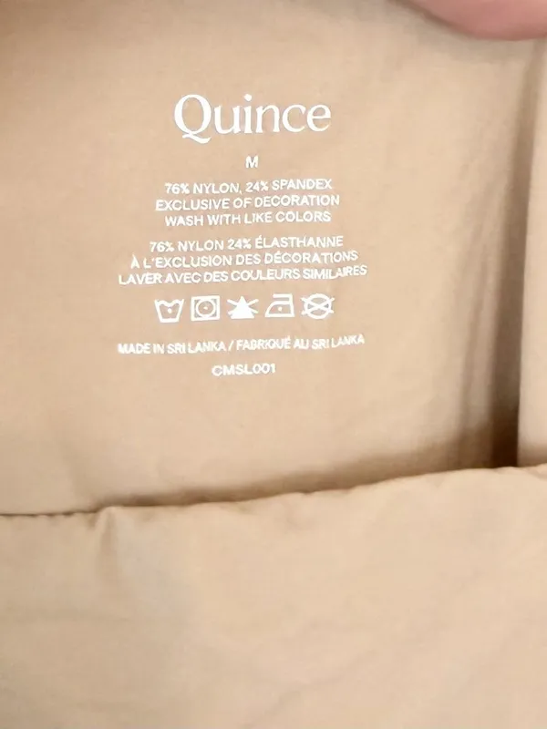 NWT Quince Second Skin Square Neck Long Sleeve Bodysuit in Mocha - Size: Medium - Image 3