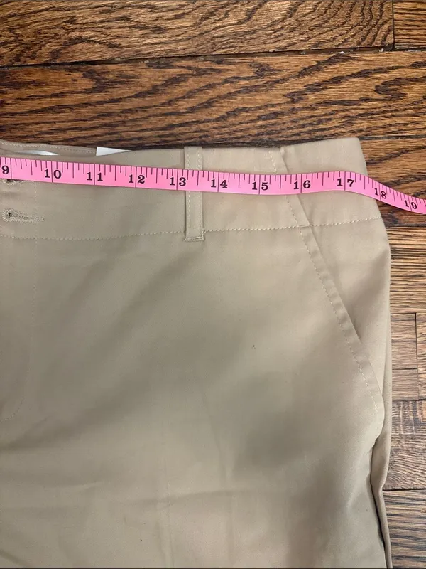 NWT Old Navy Essential Stretch Wide Leg Trouser Dress Pants Khaki Tan Size 14 - Image 5